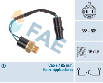 FAE Interrupteur de température, ventilateur de radiateur 36610 FAE 36610 Interrupteur de température ventilateur de radiateur Hyundai i30 II Break prix