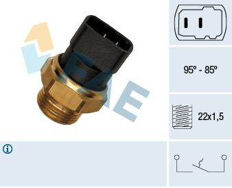 FAE Termokontakt, kylarfläkt 37210 37210 FAE temperaturkontakt insug SKODA OCTAVIA