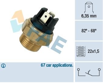 FAE Temperaturkontakt, kølerventilator 37350 Temperaturkontakt kølerventilator FAE PRIMERA 37350 billig