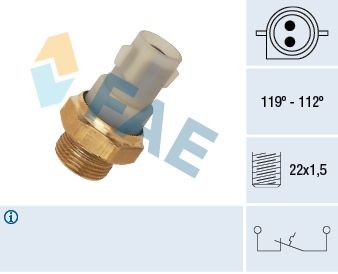 FAE Temperatuurschakelaar, radiateurventilator 37700 Ford MONDEO Thermoschakelaar radiateurventilator FAE 37700