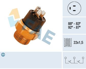 FAE Temperatuurschakelaar, radiateurventilator 37800 37800 Thermoschakelaar radiateurventilator PEUGEOT 607 FAE