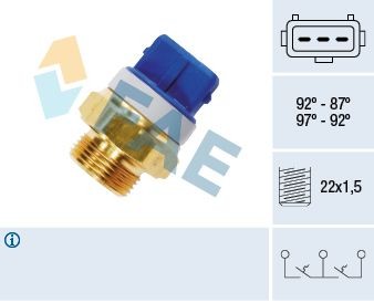 FAE Temperatuurschakelaar, radiateurventilator 37920 Temperatuurschakelaar radiateurventilator FAE 607 37920 goedkoop