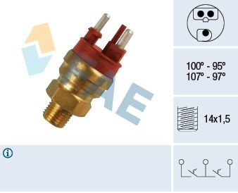 FAE Temperatuurschakelaar, radiateurventilator 38120 38120 Temperatuurschakelaar radiateurventilator MERCEDES-BENZ B-Klasse FAE