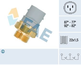 FAE Interruptor de temperatura, ventilador do radiador 38160 Interruptor de temperatura ventilador do radiador FAE BORA 38160 baratos