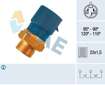 FAE Θερμικός διακόπτης, βεντιλατέρ ψυγείου 38235 FAE 38235 Βαλβίδα βεντιλατέρ Astra H Combi σε χαμηλές τιμές