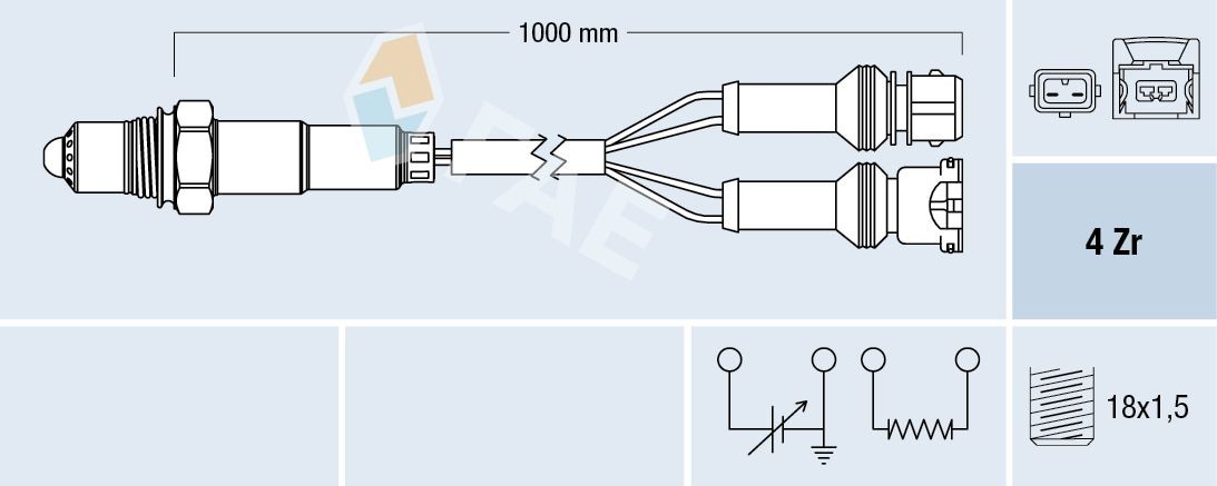 FAE Sonda lambda 77124 77124 Sonda lambda FAE FIAT 127 costo