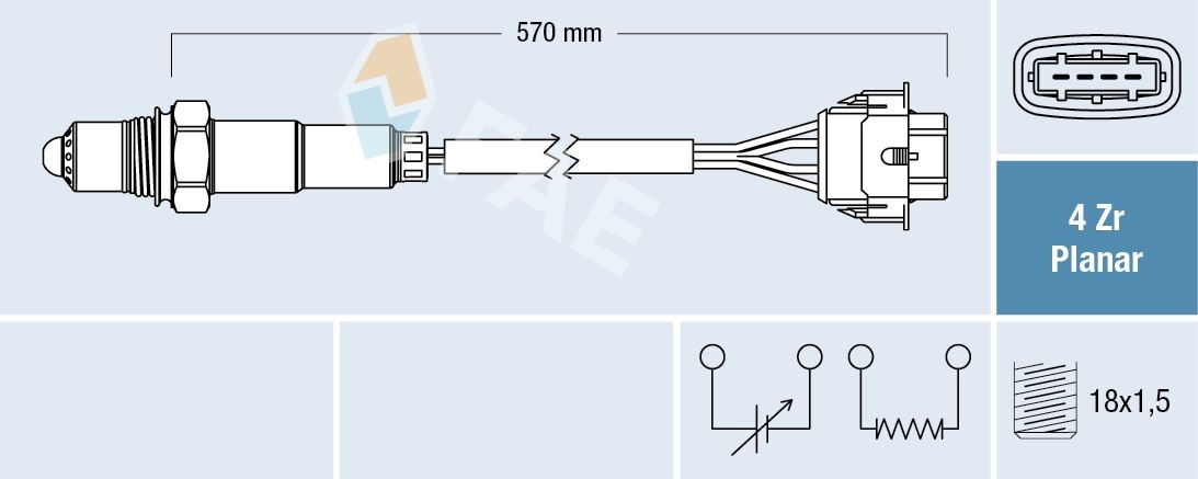 FAE Sonde lambda 77154 Opel MERIVA Capteur lambda FAE 77154