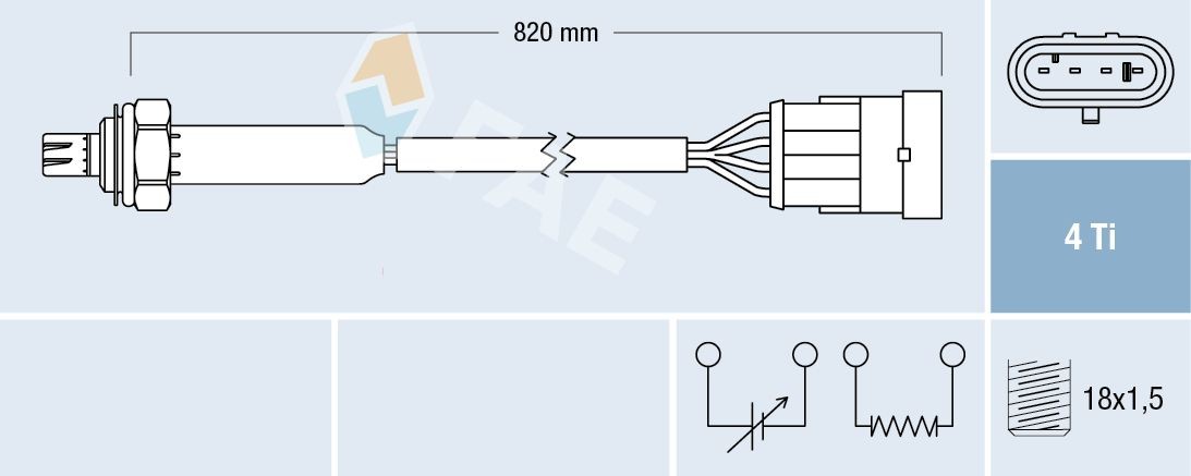 FAE Lambda sonda 77184 77184 Lambda sonda OPEL MERIVA FAE