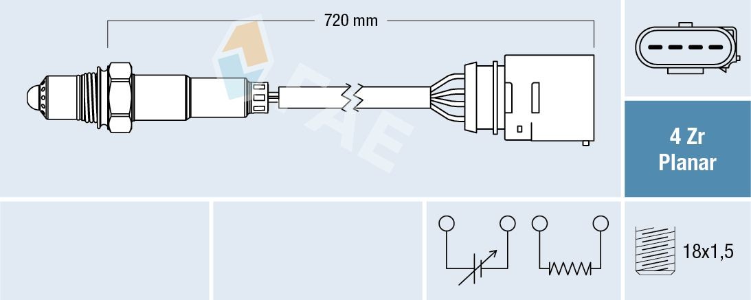 FAE Lambdatunnistin 77204 77204 FAE Lambda anturi Dodge RAMCHARGER hinta