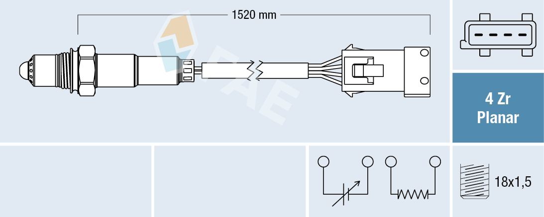 FAE Sonda lambda 77242 77242 Sonda lambda FAE FIAT FREEMONT