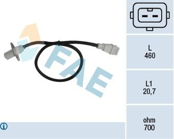 FAE Αισθητήρας στροφών, ηλεκτρονική διαχείριση κινητήρα 79002 Αισθητήρας στροφάλου FAE Fiat UNO 79002