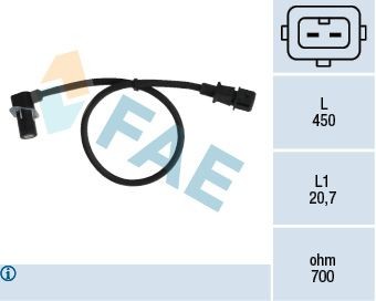 FAE Σηματοδ. παλμών, στροφ. άξονας 79012 Αισθητήρας στροφών FAE Fiat UNO 79012