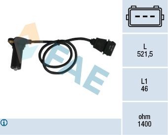 FAE Gerador de impulsos, cambota 79065 79065 Sensor da cambota FAE AUDI 200