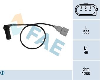 FAE Gerador de impulsos, cambota 79067 Sensor da cambota FAE Audi 200 79067
