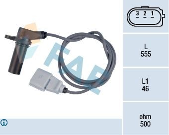FAE Toerentalsensor, motormanagement 79132 Seat ATECA Krukas-sensor FAE 79132