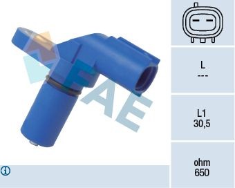 FAE Sensor da velocidade de rotação, cx. de vel. automática 79255 Sensor velocidade FAE ALFA ROMEO 79255