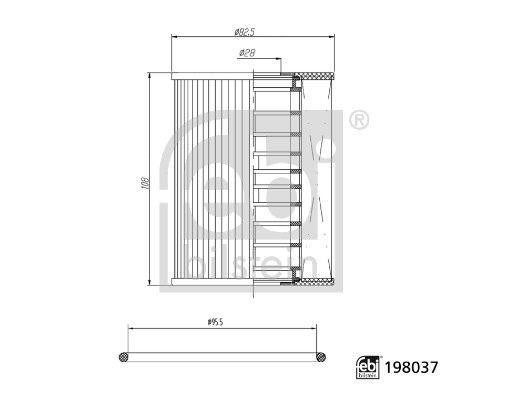 FEBI BILSTEIN Oljefilter 198037 FEBI BILSTEIN 198037 Oljefilter