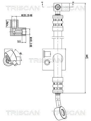 TRISCAN Hydraulická hadica pre riadenie 8516 14002 TRISCAN 8516 14002 originálne Hydraulické hadice riadenie Nissan Murano Z50 cena