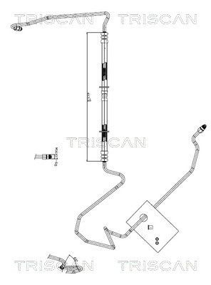 TRISCAN Hydraulic Hose, steering system 8516 27004 TRISCAN 8516 27004 genuine Volvo v40 power steering pipe price