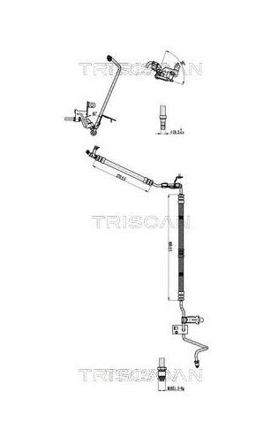TRISCAN Flessibile idraulica, Sterzo 8516 28017 TRISCAN 8516 28017 Flessibile idraulica, Sterzo CITROЁN C5 II Station Wagon 2.2 HDi (RE4HTE, RE4HT2) 170 CV 2007