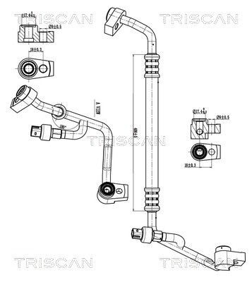 TRISCAN Hoge druk- / lage drukleiding, airconditioning 9010 16059 TRISCAN 9010 16059 Airco slang FORD C-MAX kosten