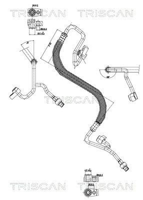 Augst- / Zemspiediena cauruļvads, Gaisa kond. sist. TRISCAN 9010 16060 TRISCAN 9010 16060 Kondicionieru caurules FORD TRANSIT CONNECT 2007