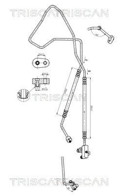 TRISCAN Condotto d. bassa / alta pressione, Climatizzatore 9010 28082 TRISCAN 9010 28082 Condotto alta pressione climatizzatore Fiat Barchetta 183 prezzo