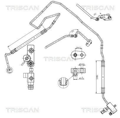TRISCAN Augst- / Zemspiediena cauruļvads, Gaisa kond. sist. 9010 28085 TRISCAN 9010 28085 Kondicionieru caurules PEUGEOT BOXER orģinālās