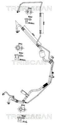 High- / Low Pressure Line, air conditioning TRISCAN 9010 28087 TRISCAN 9010 28087 Peugeot 207 2014 Air conditioning pipe price