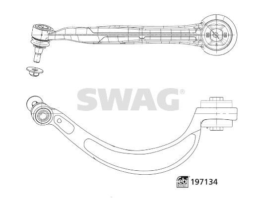 SWAG Bærearm 33 11 2488 Bærearm SWAG PANAMERA 33 11 2488 billig