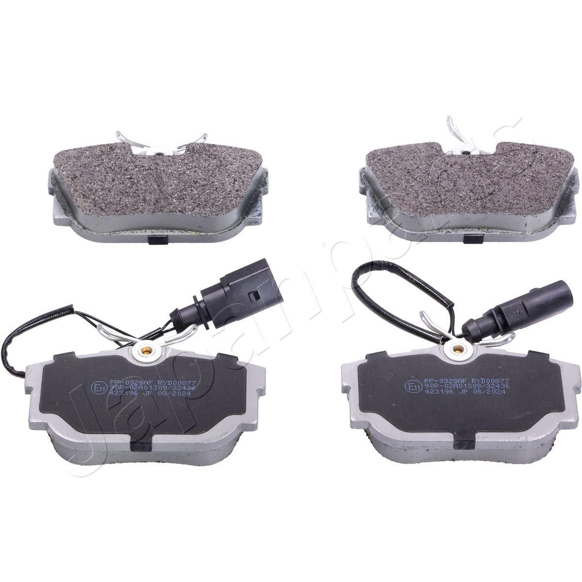 JAPANPARTS Bremžu kluči PP-0328AF Bremžu uzliku kompl., disku bremzes JAPANPARTS Volkswagen TARO PP-0328AF