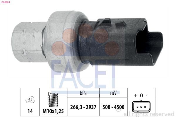 FACET Painekytkin, ilmastointilaite 25.0024 207 Hatchback painekytkin ilmastointilaite FACET 25.0024