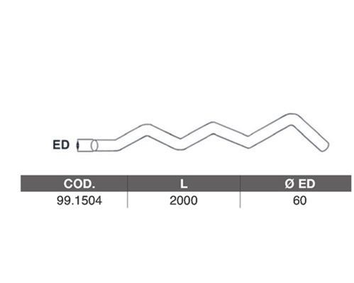 ASSO Tubo gas scarico 99.1504 99.1504 costo Tubo gas scarico NISSAN PRIMERA ASSO