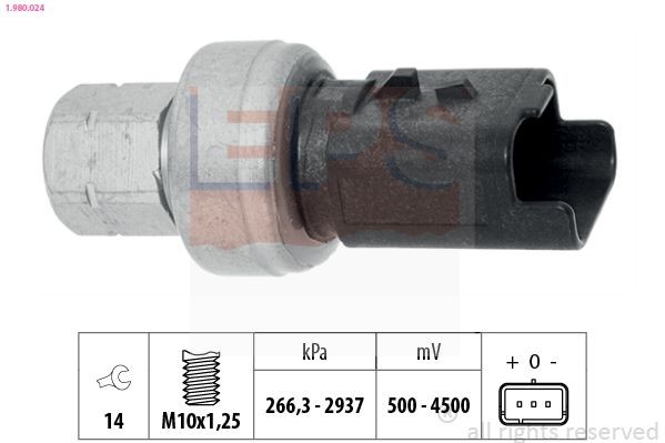 Pressostato aria condizionata EPS 1.980.024 EPS 1.980.024 Pressostato climatizzatore Peugeot 207 2019