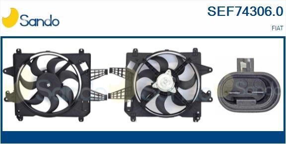 SANDO Electric Motor, radiator fan SEF74306.0 SEF74306.0 SANDO electric motor, radiator fan for DACIA DOKKER