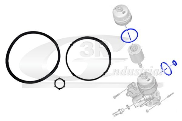 3RG Pakking, oliefilter 36208 36208 Pakking, oliefilteromkasting VOLVO V70 3RG