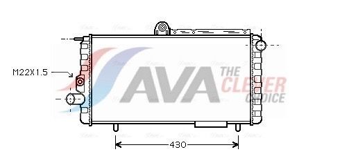 AVA COOLING SYSTEMS Chladič motora AL2007 AVA COOLING SYSTEMS AL2007 Chladič motora