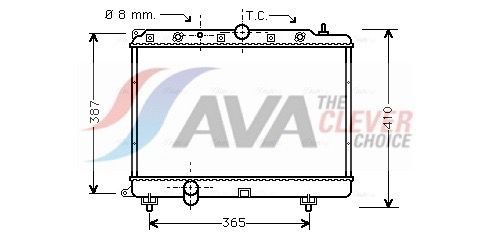 AVA COOLING SYSTEMS Jäähdytin, moottorin jäähdytys AU2068 Concerto Sedan (HWW) jäähdytin AVA COOLING SYSTEMS AU2068