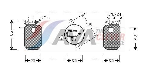 AVA COOLING SYSTEMS Airco droger BWD028 AVA COOLING SYSTEMS BWD028 Airco droger BMW E34 prijs