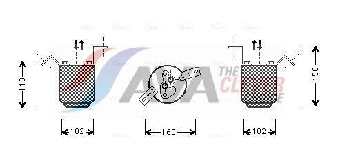 AVA COOLING SYSTEMS Αφυγραντήρας, σύστ. κλιματισμού BWD225 AVA COOLING SYSTEMS Αφυγραντήρας BMW BWD225