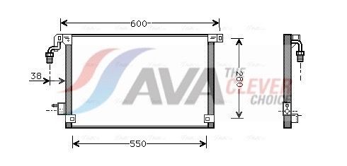 AVA COOLING SYSTEMS Kondensator, klimaanlæg CN5172 AVA COOLING SYSTEMS CN5172 AC condenser Peugeot 106 2 billig