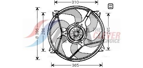 AVA COOLING SYSTEMS Kylfläkt CN7530 CN7530 AVA COOLING SYSTEMS elfläkt PEUGEOT 406