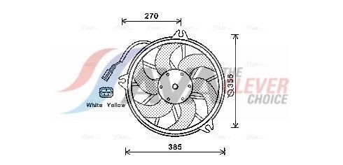 AVA COOLING SYSTEMS Koelventilator CN7536 Radiateur-ventilator FIAT AVA COOLING SYSTEMS CN7536