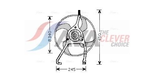 AVA COOLING SYSTEMS Jäähdyttimen tuuletin CN7538 CN7538 AVA COOLING SYSTEMS Jäähdyttimen puhallin PEUGEOT 807