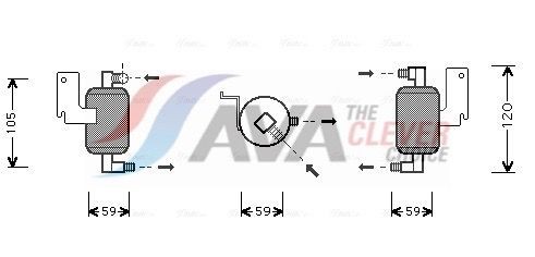 AVA COOLING SYSTEMS Sausinātājs, Kondicionieris CND186 AVA COOLING SYSTEMS CND186 Sausinātājs kondicionieris Citroën Xsara N1 lēti