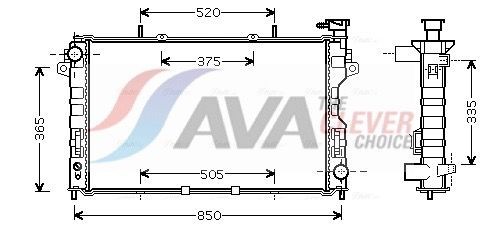 AVA COOLING SYSTEMS Kühler, Motorkühlung CR2077 AVA COOLING SYSTEMS CR2077 Wasserkühler Chrysler Voyager rg Kosten