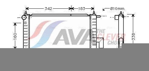 AVA COOLING SYSTEMS Koelventilator DU7501 AVA COOLING SYSTEMS DU7501 Radiateur-ventilator Citroën CX originele
