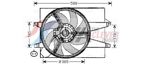 AVA COOLING SYSTEMS Kjølevifte FD7541 FD7541 Kjølevifte MAZDA 323 AVA COOLING SYSTEMS