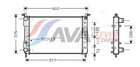 Radiator, motorkjøling AVA COOLING SYSTEMS FT2224 AVA COOLING SYSTEMS FT2224: Radiator motor Fiat SIENA 2008