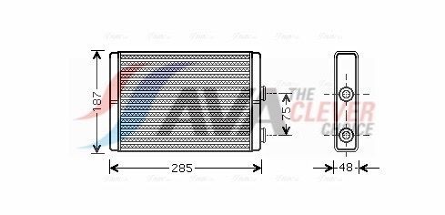 AVA COOLING SYSTEMS Výmenník tepla vnútorného kúrenia FT6325 FT6325 Výmenník tepla vnútorného kúrenia TOYOTA HIACE AVA COOLING SYSTEMS